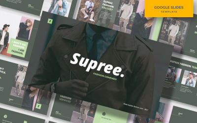 Supree – шаблон Google Slides для чоловічої моди