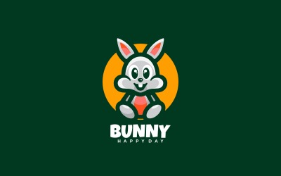 Bunny Color Maskot Logo Styl