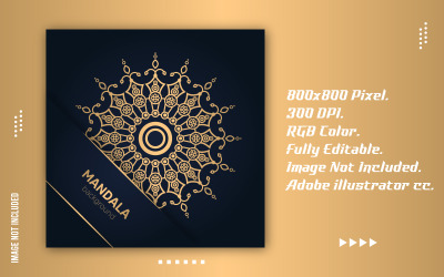 Design creativo di lusso con mandala in oro