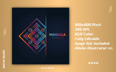 Färgläggning Gradient Mandala Mönsterkonst