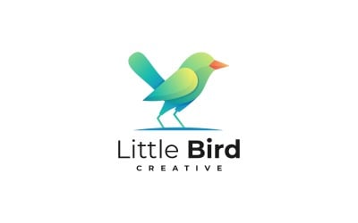 Logo coloré dégradé petit oiseau