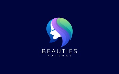 Logotipo colorido degradado de belleza