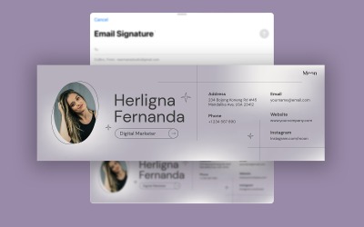 Modello di firma e-mail retrò moderno