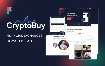 Modello di interfaccia utente CryptoBuy per designer