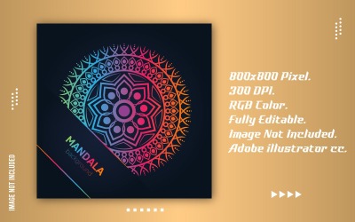Modello di mandala sfumato da colorare