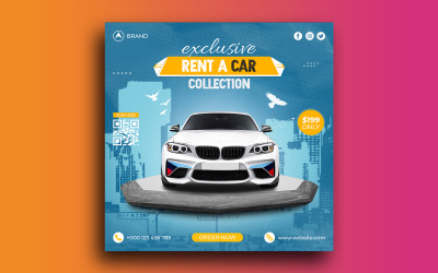 Rent A Car social media post instagram post banner mall