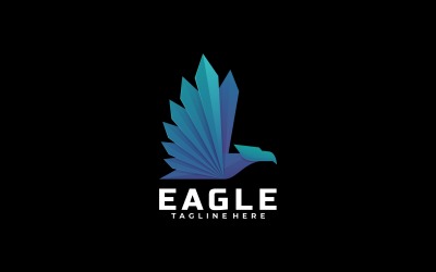 Vector, águila, gradiente, logotipo