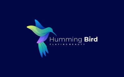 Vector Hummingbird Gradient Logotyp