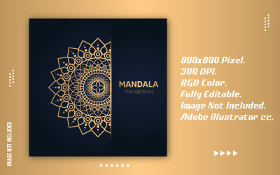 Yaratıcı Altın Lüks Mandala Tasarımı