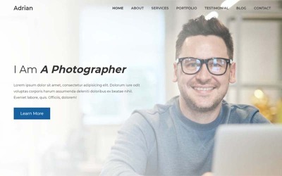 Adrian - Sjabloon voor persoonlijke portfolio-bestemmingspagina