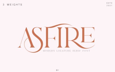 Asfire – елегантний лігатурний шрифт із засічками