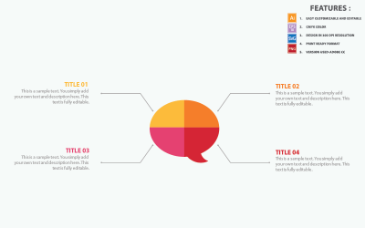 Chattmeddelande infografisk mall