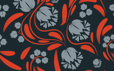 Estampado de flores folclóricas Estampado floral Arte étnico