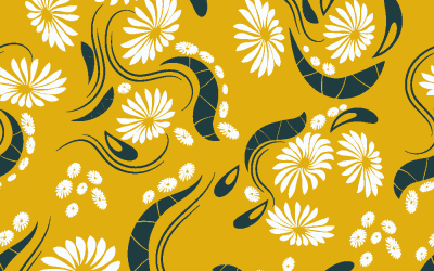 Folk Flowers Print Floral Pattern