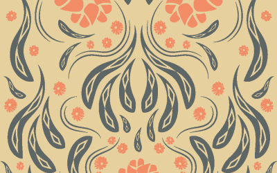 Folk Flowers Print Motivo floreale Ar etnico