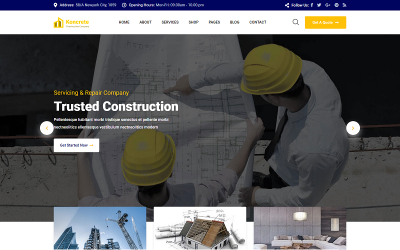 Koncrete - modelo de HTML para negócios de construção civil