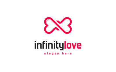 Modello di logo di amore infinito