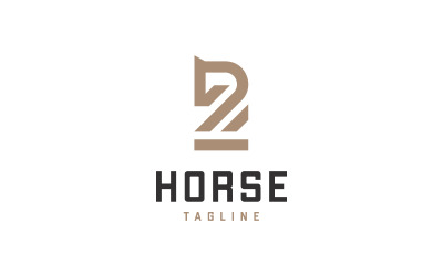 Modern Horse Chess Logo Template