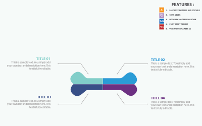 Plantilla de infografía de huesos