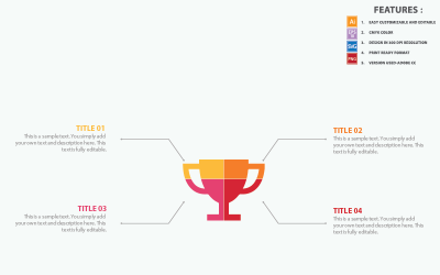 Trofee infographic sjabloon