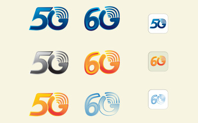 Logotipo da tecnologia 5g e 6g