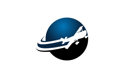 Logotipo de la plantilla de viaje en avión