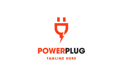 Modèle de logo de prise électrique