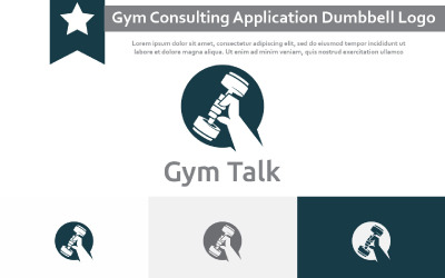 Приложение Gym Talk Sport Consulting Strong Dumbbell Logo