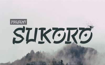 SUKORO - Japán stílusú betűtípus
