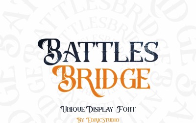 Battlesbridge egyedi karakter betűtípus