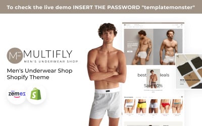 Boutique de sous-vêtements pour hommes Multifly Thème Shopify