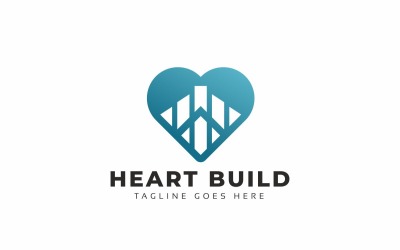 Heart Build Logo Template