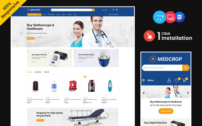 Medcrop - багатоцільовий магазин OpenCart, адаптований до медицини та ліків