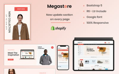 Megastore - Тема Shopify Премиум Электроника и гаджеты