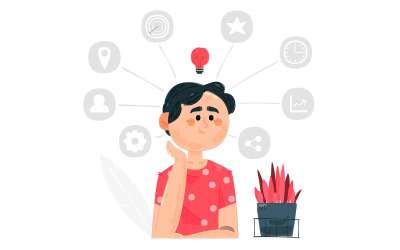 Mind Map Konzept Illustration