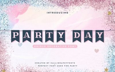 Party Day Snyggt dekorativt teckensnitt