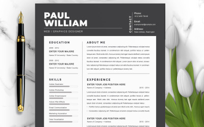 Paul Willam / Lebenslauf-Vorlage