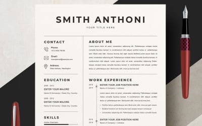 Smith Anthoni / Modelo de currículo limpo