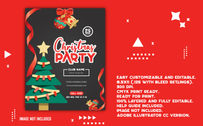 Weihnachtsfeier-Flyer-Design-Vorlage