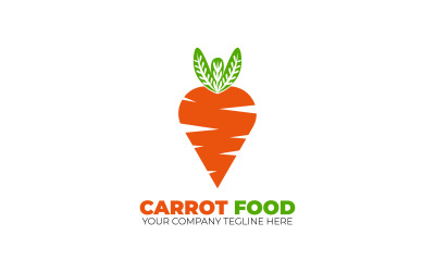 Carrot Food Logo Design Template