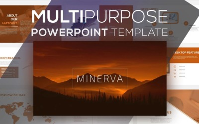 多用途 MINERVA 企业清洁 Powerpoint 演示文稿