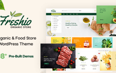 Freshio - Produkty organiczne, Sklep spożywczy Prestashop 1.7.8.x , 8.0