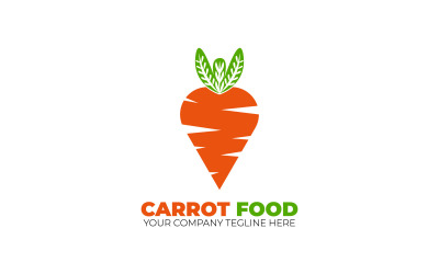 Karotten-Lebensmittel-Logo-Design-Vorlage