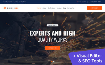 Plantilla de sitio web Engineer MotoCMS