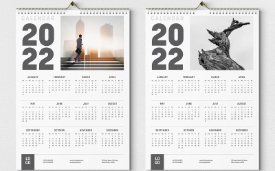 Calendario de pared 2022. Listo para imprimir