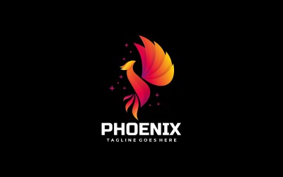 Logo Vectoriel Style Couleur Dégradé Phoenix