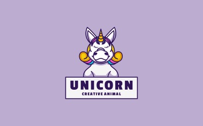 Unicornio Simple Mascot Logo Style