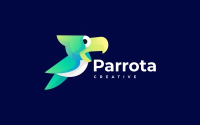 Vector Papoušek Gradient Logo šablona