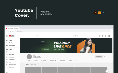Cestování – šablona obálky YouTube Sociální média