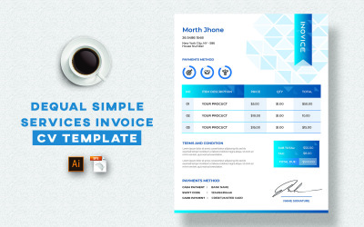 Dequal Simple Services Firmenrechnungsvorlage